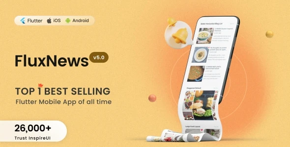 FluxNews – Flutter mobile app for WordPress