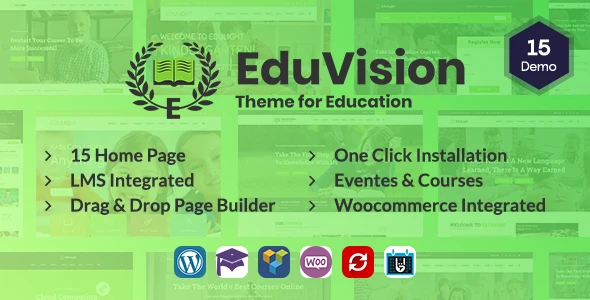 Eduvision – Online Course Multipurpose Education WordPress Theme