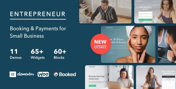 Entrepreneur – Booking for Small Businesses WordPress Theme